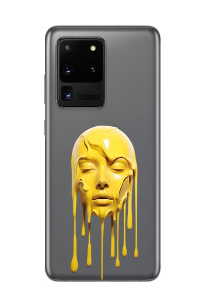 Dali Design حافظة شفافة متوافقة مع هاتف Galaxy S20 Ultra بتصميم الوجه الجمالي 6