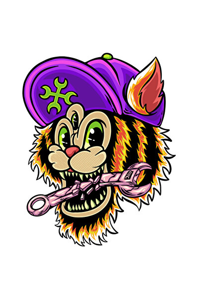 StoryGift Romania Sticker Autocolant 70CM Cu Tigru, Cheie, Palarie, Monstru, ...