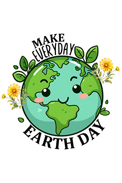 StoryGift Romania Sticker Cu Planeta Pamant Cu Mesajul "make Everyday Earth D...