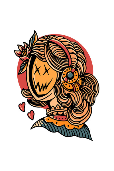 StoryGift Romania Sticker Eticheta 40CM Cu Masca, Fata, Bentita, Inimi, Cerc, Floare, Abstract, cu Margini Albe