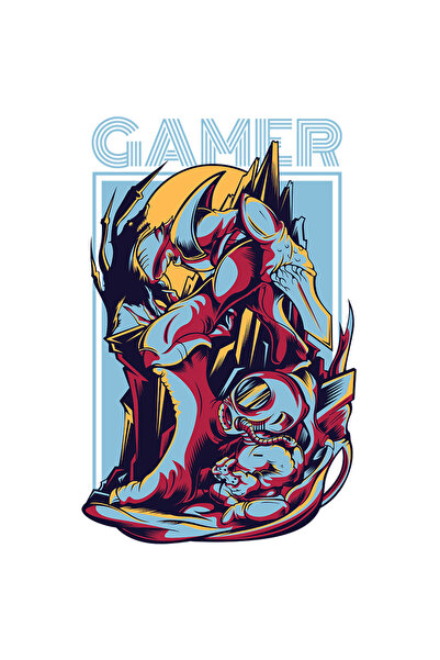 StoryGift Romania Sticker Eticheta 50CM Cu Monstru Si Silueta OM In Costum De...