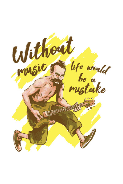 StoryGift Romania Sticker Cu Mesaj In Engleza Without Music Life Would Be A M...