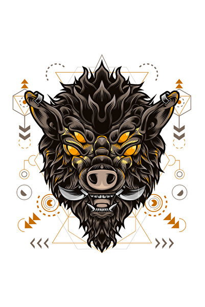 StoryGift Romania Sticker Autocolant 70CM Cu Porc Mistret, Monstru, Ochi, Geo...