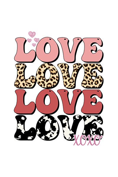 StoryGift Romania Sticker Adeziv 90CM cu inimioare cu mesajul "Love, Love, Lo...
