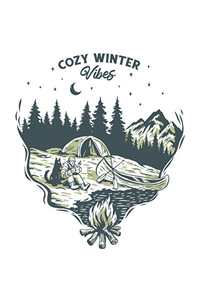 StoryGift Romania Sticker Eticheta 40CM Cu Priveliste Montana, Om Stand Cu Cortul Pe Munte Cu Un Caine, Barca, F