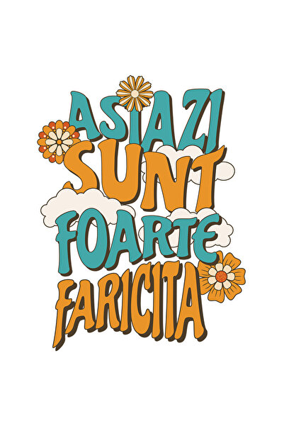 StoryGift Romania Sticker Eticheta 40CM cu Mesaj Inspiratioal Femeie Flori Co...