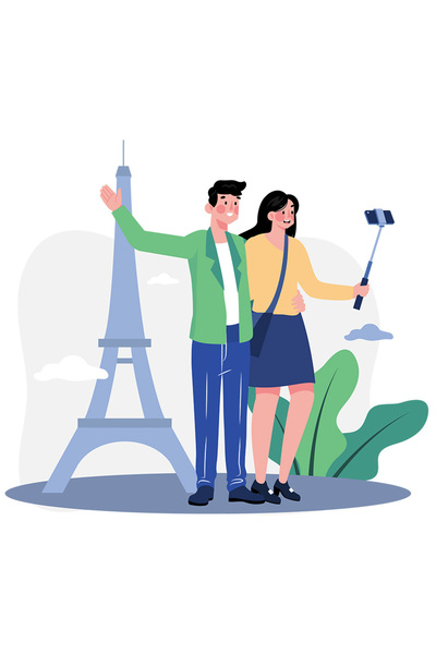 StoryGift Romania Sticker Adeziv 90CM Cu Franta, Turism, Turnul Eiffel, Telefon, cu Margini Albe, PVC Vinyl 90 cm