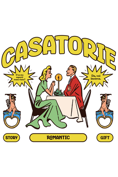 StoryGift Romania Sticker Eticheta 50CM Adeziv casatorie cin aromantica sot s...