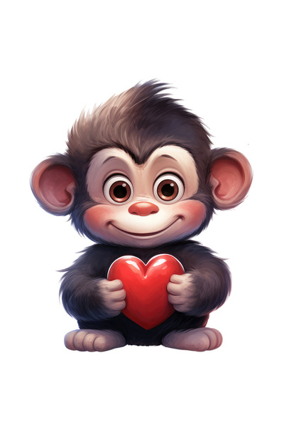 StoryGift Romania Sticker Autocolant 70CM cu un cimpanzeu micut care tine in ...