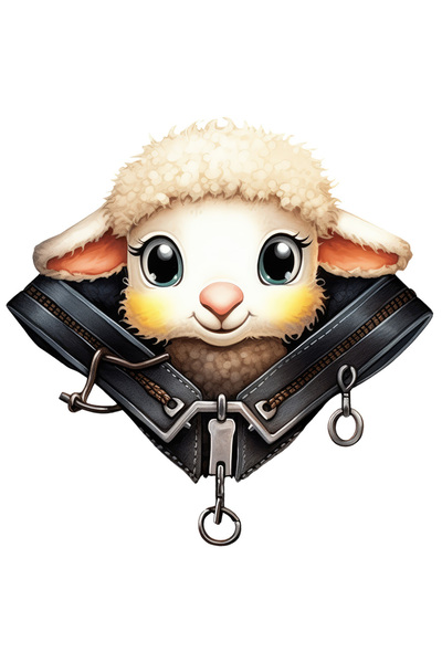 StoryGift Romania Sticker Autocolant 70CM cu o oita vesela, femoar, ilustrati...