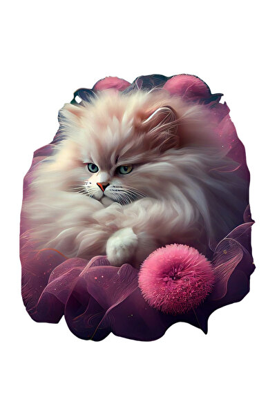 StoryGift Romania Sticker Adeziv 90CM Cu Pisica Alba, Par lung, Flori, Magic,...