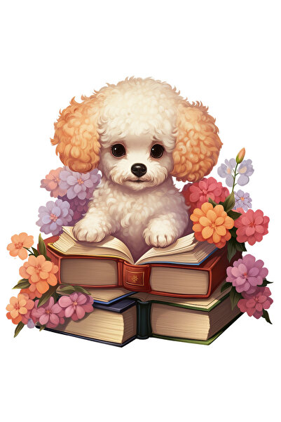 StoryGift Romania Sticker Adeziv 90CM cu un catel blanos, ilustratie, tine o ...