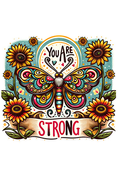 StoryGift Romania Sticker Adeziv 90CM cu un fluture cu aripi in culori vibran...