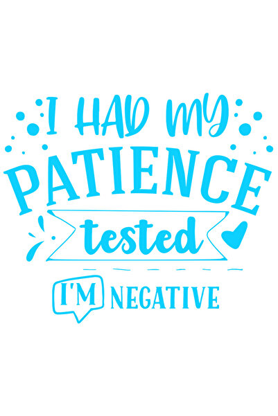 StoryGift Romania Sticker Eticheta 40CM Exterior cu inimioara si mesajul "Mi-am avut rabdarea testata, sunt nega