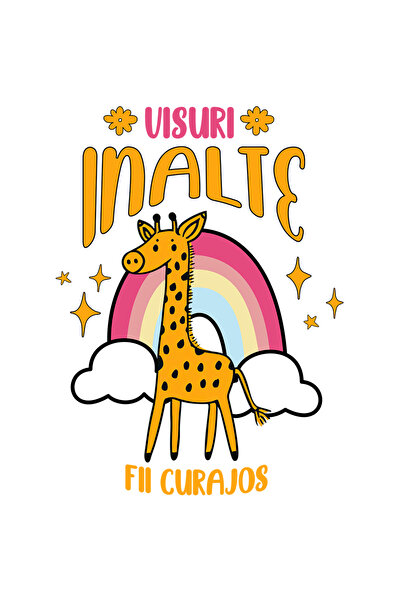 StoryGift Romania Sticker Adeziv 90CM Adeziv girafa visuri inalte fii curajos...