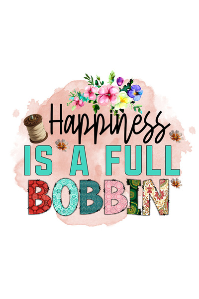 StoryGift Romania Sticker Eticheta 40CM cu mesajul "Happiness is a full bobbi...