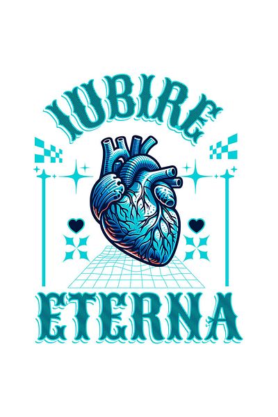 StoryGift Romania Sticker Eticheta 50CM cu Inima Anatomica Text Iubire eterna Valentine's Day Iubire, Dragoste