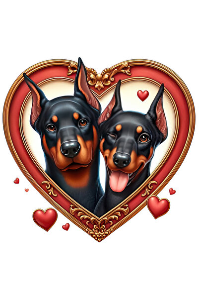 StoryGift Romania Sticker Eticheta 50CM cu o catelusa si un caine intr-un cad...