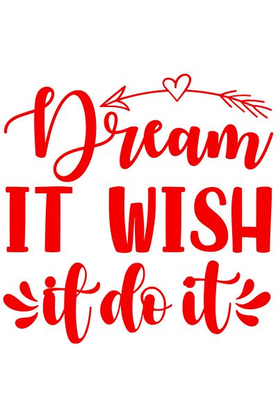 StoryGift Romania Sticker Eticheta 40CM Exterior cu mesaj motivational "Dream it, wish it, do it" - viseaz-o, do