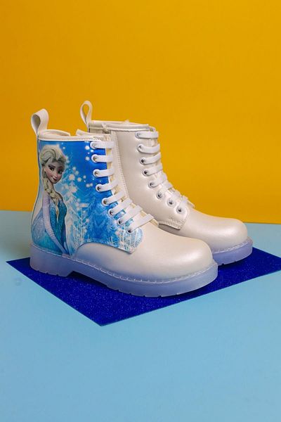 Limoya Fida Cartoon Character Printed Lace-Up Lighted Children's Boots