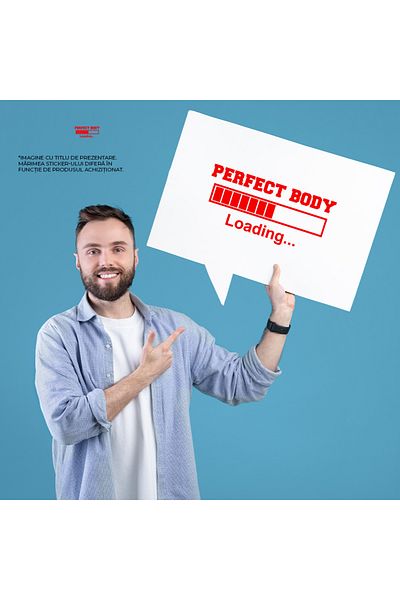 StoryGift Romania Sticker Label 40CM Exterior for those who train physically with the message in English "Perf