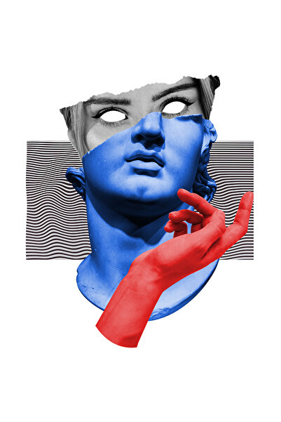 StoryGift Romania Sticker Eticheta 50CM Personalizata Mana, Statue, Colaj, cu...