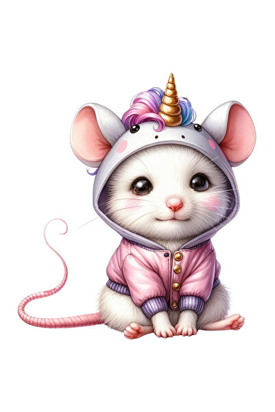 StoryGift Romania Sticker Autocolant 70CM cu un soricel imbujorat, ilustratie...