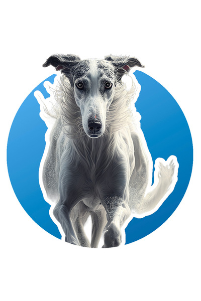 StoryGift Romania Sticker Adeziv 90CM Cu Catel, Blana, Alergare, Greyhound, R...