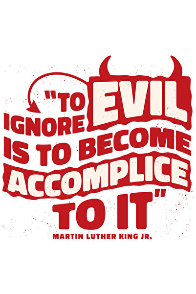 StoryGift Romania Sticker Eticheta 50CM Cu Text In Engleza To Ignoew Evil Is To Become Accomplice To It, Dracuso