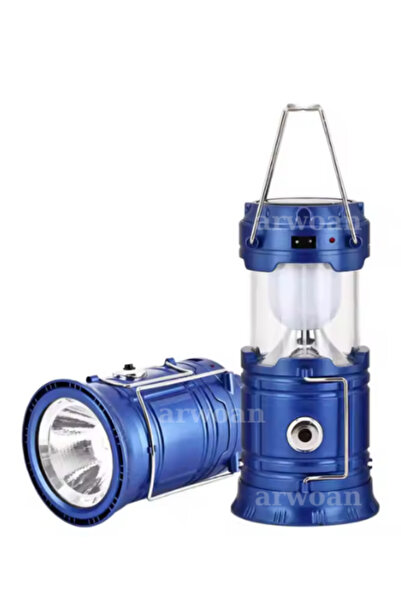 New Shop Fun Şarjlı Kamp Lambası Güneş Enerjili Kamp Feneri Led Lamba Fanus I...