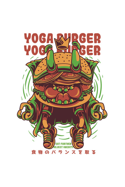 StoryGift Romania Sticker Autocolant 70CM Cu Mesaj In Engleza Yoga Burger, Rege, Fast Food, Japoneza, Meditatie,