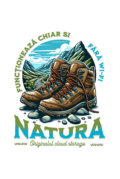 StoryGift Romania Sticker Autocolant 70CM Adeziv bocanci de munte natura func...