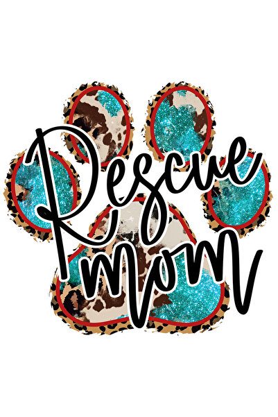 StoryGift Romania Sticker Autocolant 70CM cu mesajul "Rescue Mom", caine, ani...