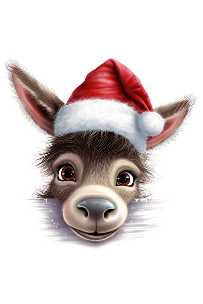 StoryGift Romania Sticker Eticheta 50CM cu un magarus care poarta o caciula d...