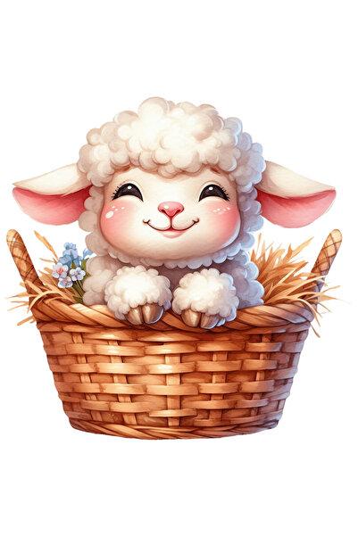 StoryGift Romania Sticker Autocolant 70CM cu o oita vesela, ilustratie, sta i...