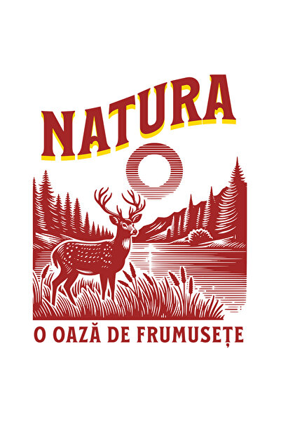 StoryGift Romania Sticker Adeziv 90CM Adeziv natura caprioara langa lac soare...