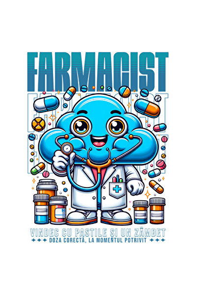 StoryGift Romania Sticker Eticheta 40CM Adeziv Norisor in costum medical Text...