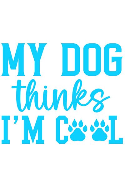 StoryGift Romania Sticker Eticheta 40CM Exterior pentru iubitorii de caini cu mesajul "Cainele meu crede ca sunt