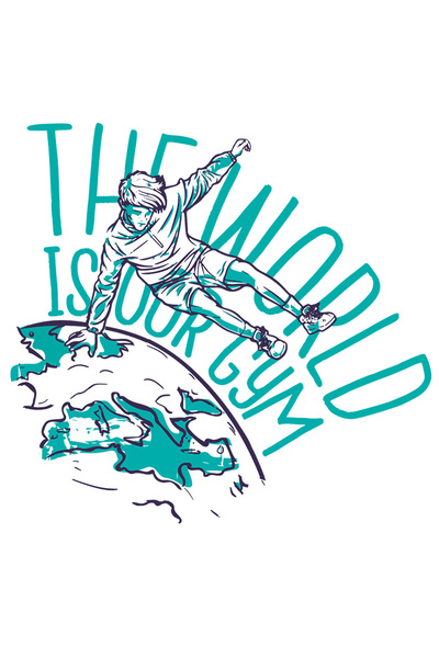 StoryGift Romania Sticker Personalizata Pentru Sportivi, Parkour, Calisthenics Cu Mesajul In Engleza The Wor