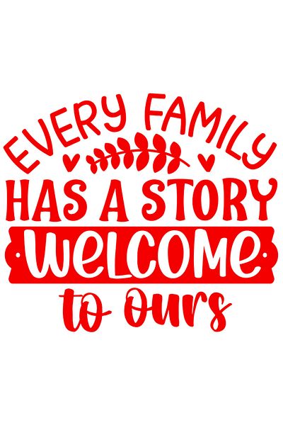 StoryGift Romania Sticker Autocolant 70CM Exterior cu inimioare si mesaj din care reiese ca orice familie are o