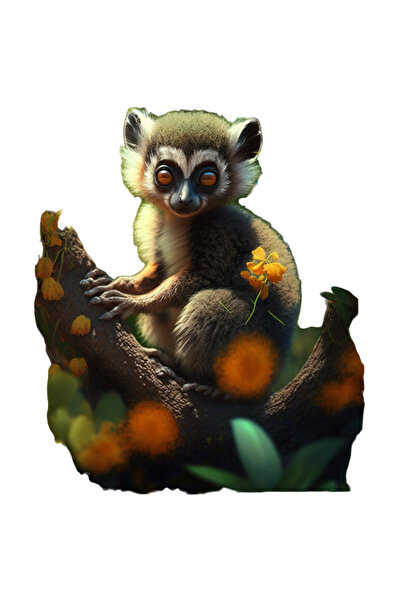 StoryGift Romania Sticker Adeziv 90CM Cu Maimuta, Jungla, Copaci, Animale, cu...