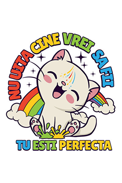 StoryGift Romania Sticker Label 40CM Adhesive Happy Cat Don't Forget Who You ...