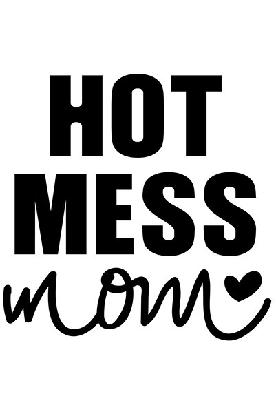 StoryGift Romania Sticker Autocolant 70CM Exterior cu mesajul "Hot mess mom" ...