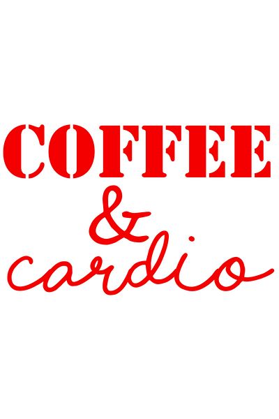 StoryGift Romania Sticker Label 50CM Exterior for those who train with the message "Coffee & cardio" - ca