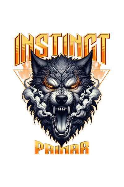 StoryGift Romania Sticker Eticheta 50CM Adeziv Lup furios salbatic Text Instinct Primar cu Margini Albe, PVC Vin