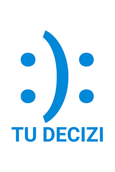 StoryGift Romania Sticker Autocolant 70CM cu Fata Zambitoare Si Fata Trista I...