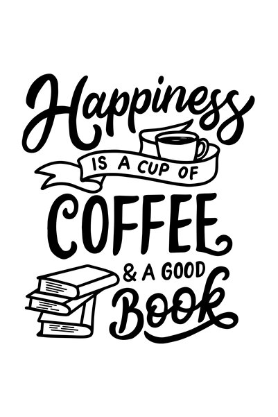 StoryGift Romania Sticker Autocolant 70CM Cu Mesajul Happiness Is A Cup Of Co...