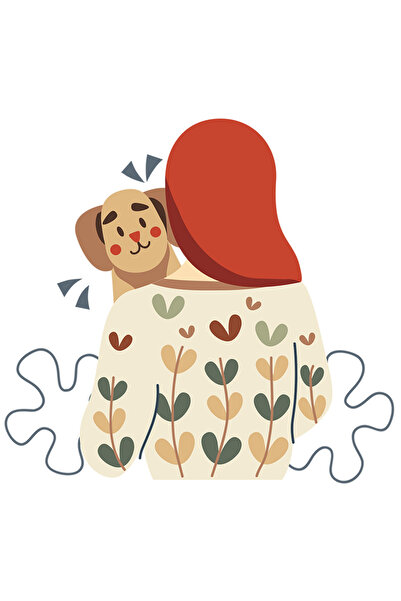 StoryGift Romania Sticker Autocolant 70CM Cu Fata, Catel, Frunze, Pulover, Iu...