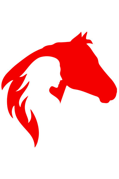 StoryGift Romania Sticker Eticheta 40CM Exterior cu un cal si o femeie - libe...