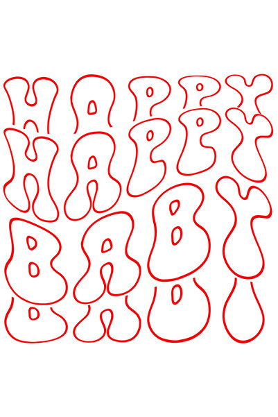 StoryGift Romania Sticker Autocolant 70CM Exterior pentru bebelusii cuminti si veseli cu mesajul in engleza "Hap